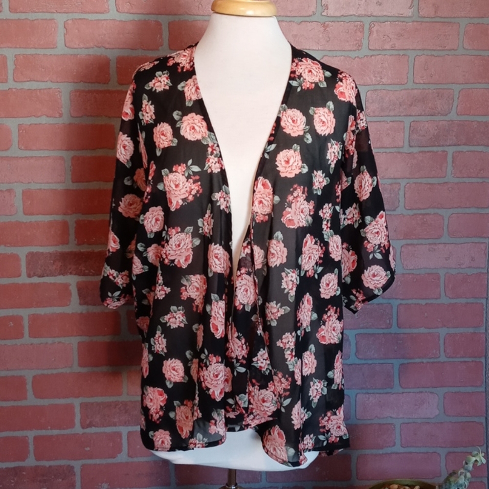 Floral Print Kimono
